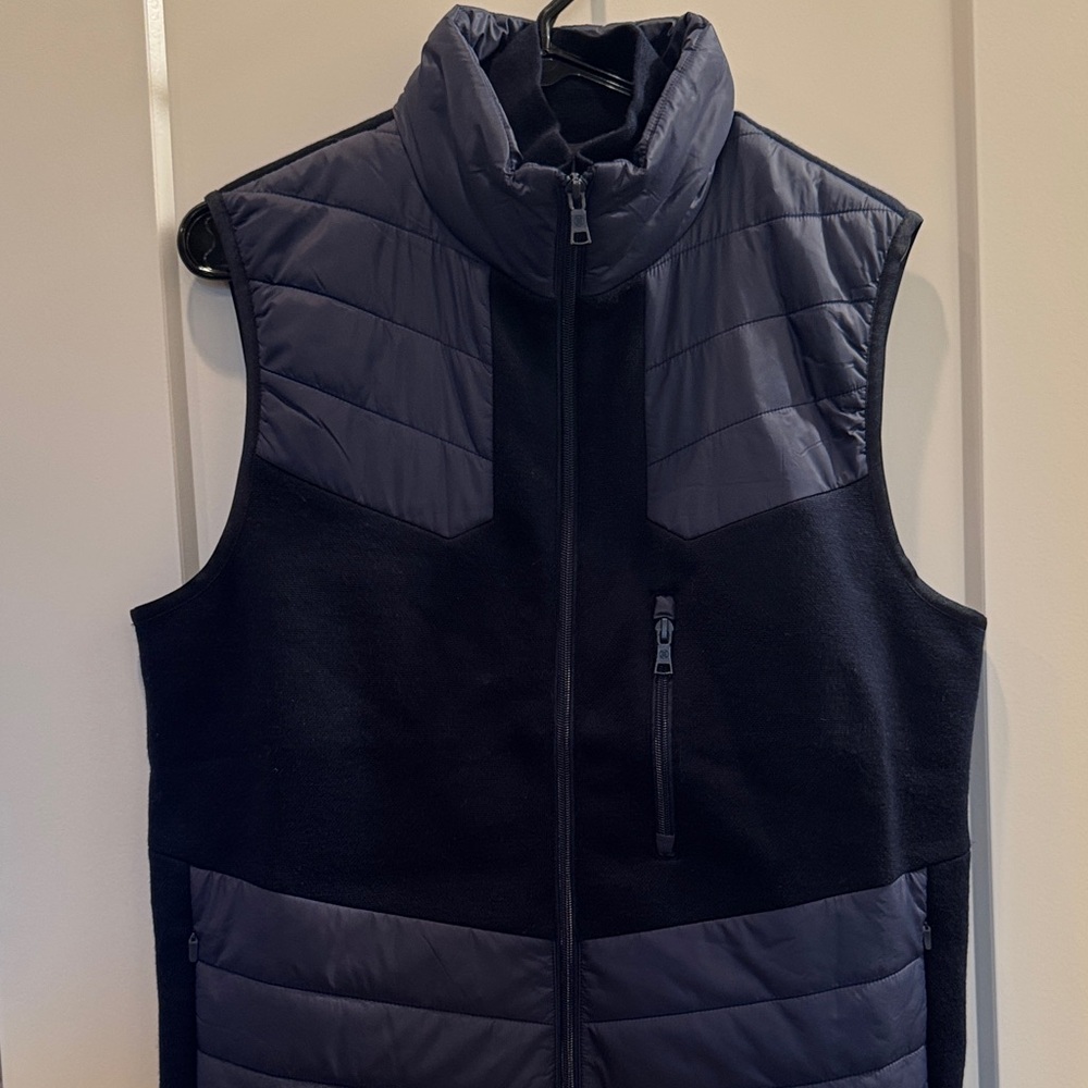 G/FORE Navy Wool & Nylon Quilted Vest